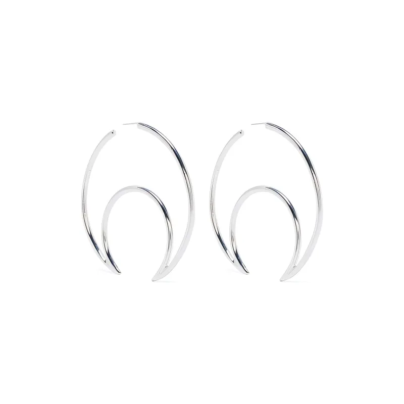 Marine Serre Moon Hoop Earrings-0