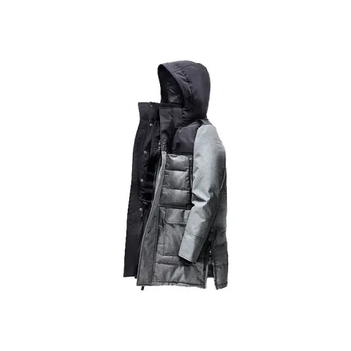 Canada Goose Balmoral Series Colorblock Hooded Down Jacket Men's Gray