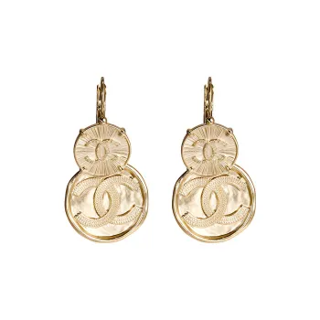 CHANEL Earrings Women's Gold