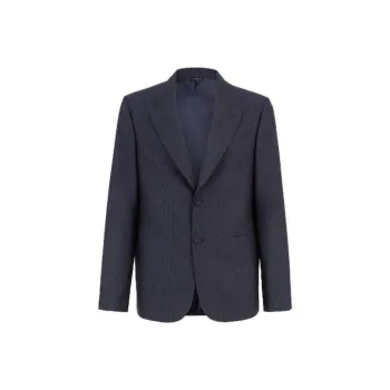 FENDI Ff Stripes Motif Jacquard Single Breasted Jacket