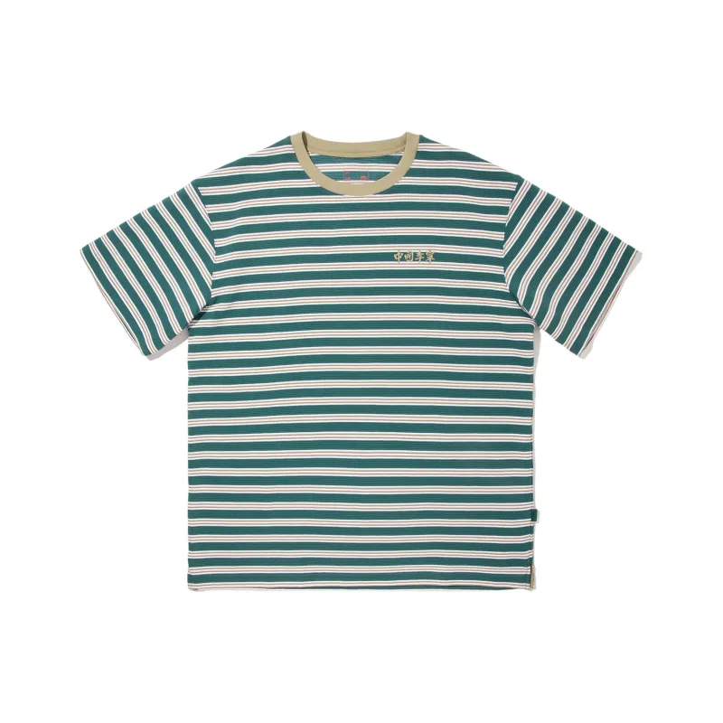 LiNing T Shirt Unisex Standard White/Dark Green/Velvet Brown-0
