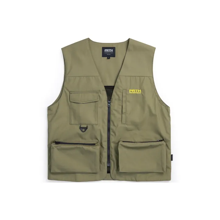 Prth Promethean Loose Fit Vest Unisex Olive Green-0