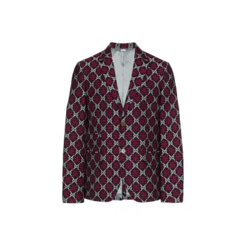 GUCCI Business Suit Coat Men's Red Gray