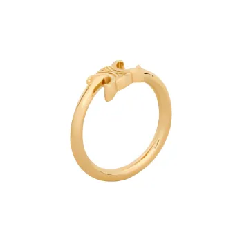 CELINE Triomphe Asymmetric Ring In Brass With Gold Finish