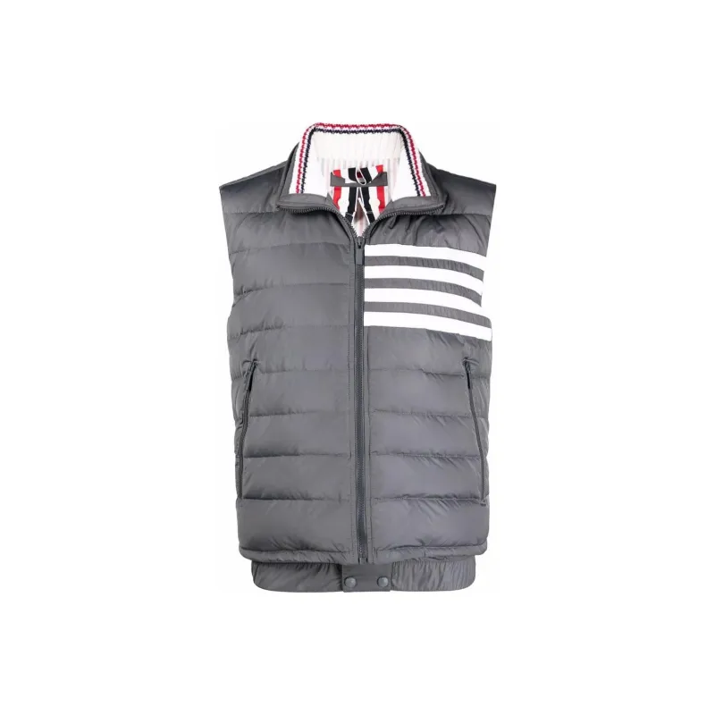 THOM BROWNE Twill Down Filled 4 Bar Ski Vest-0