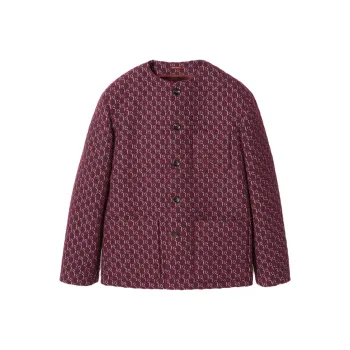 GUCCI Jackets Coats Unisex Burgundy Red
