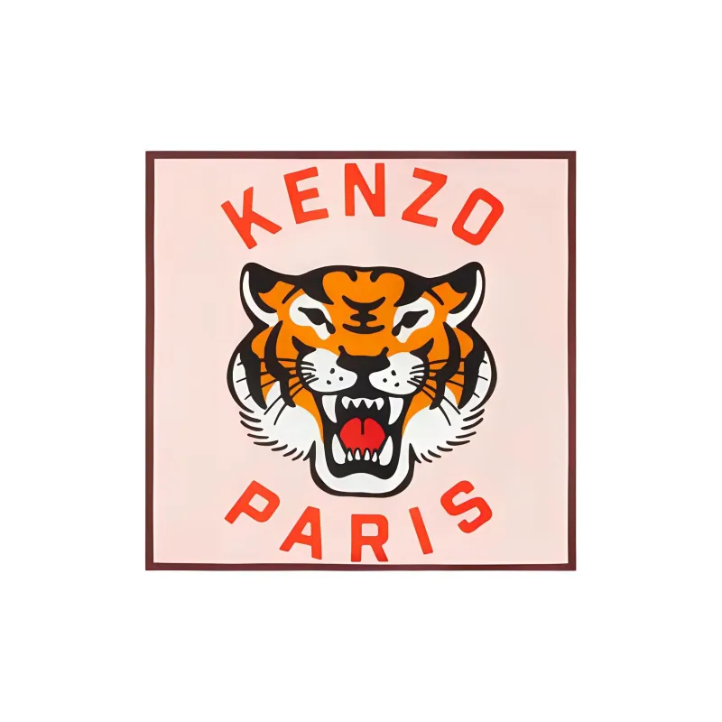 KENZO Lucky Tiger Silk Scarf-0