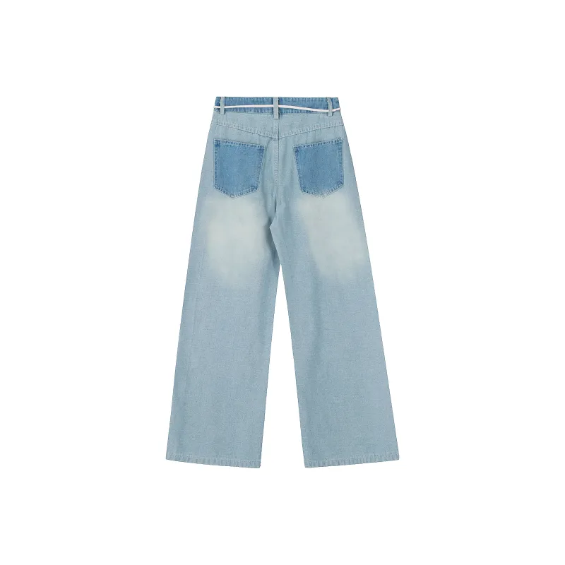 YINLEI Jeans Unisex Light Blue-1