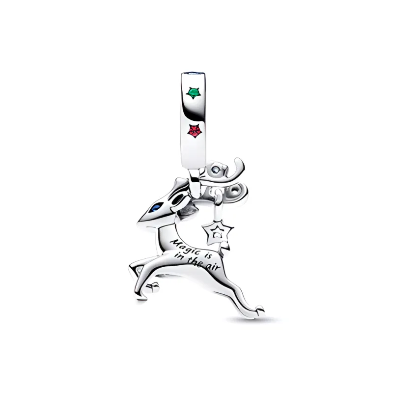 Pandora 925 Sterling Silver Glass Synthetic Cubic Zirconia Pendants Women's Silver-1