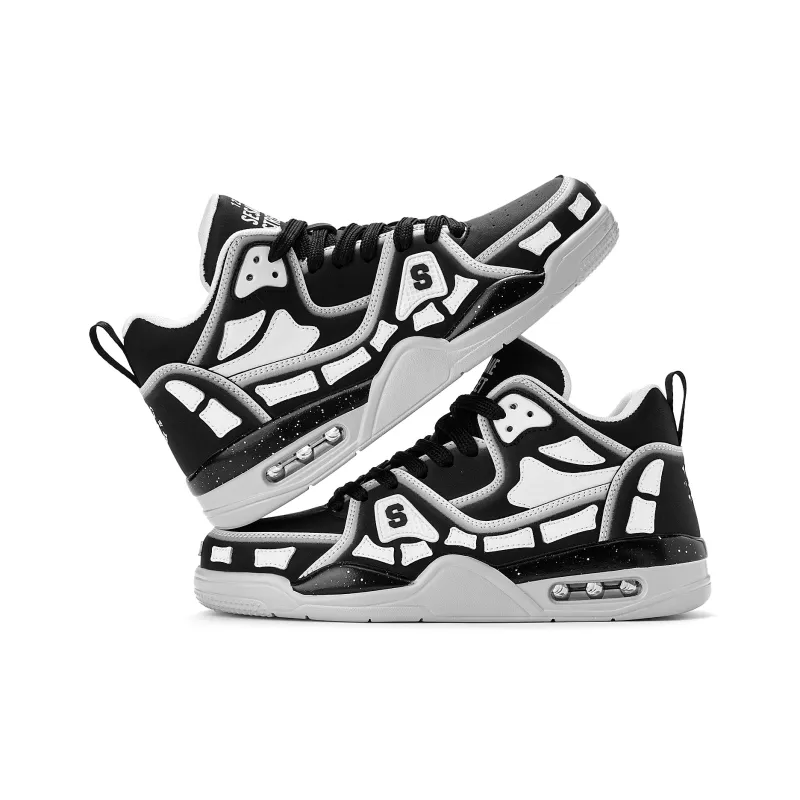 SESAME STREET Skateboard Shoes Unisex Mid Top China Red/Classic Black White-8