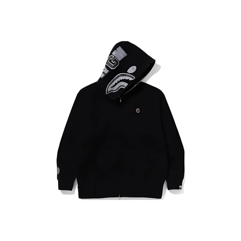 A BATHING APE One Point Ape Head Shark Relaxed Fit Full Zip Hoodie-2