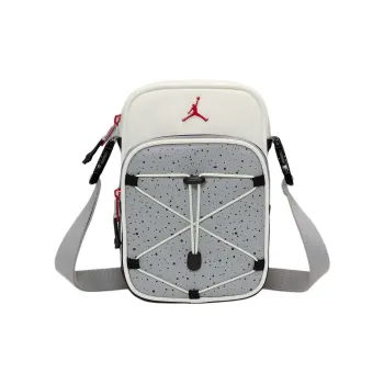 Jordan Air Polyurethane Shoulder Bag, Crossbody Bag Unisex White & Gray