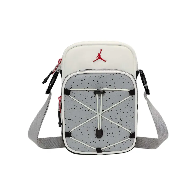 Jordan Air Polyurethane Shoulder Bag, Crossbody Bag Unisex White & Gray-0
