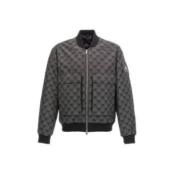 Moose Knuckles Alder Mono Jacquard Bomber Jacket