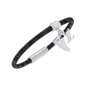 LOUIS VUITTON Icon Trainer Bangles Unisex Black