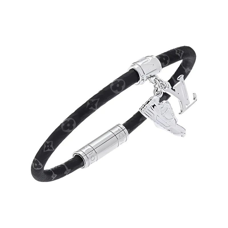 LOUIS VUITTON Icon Trainer Bangles Unisex Black-0