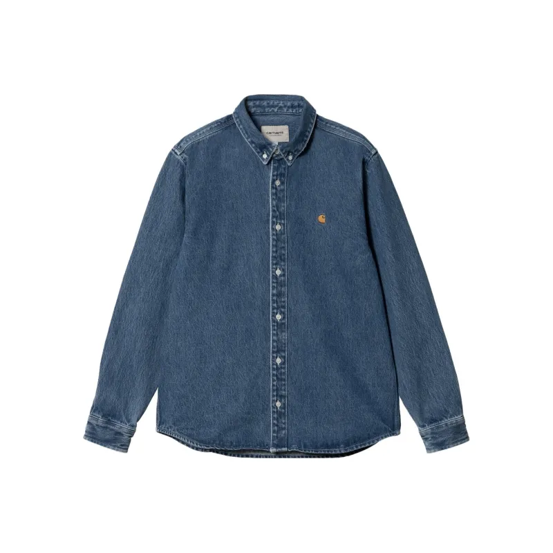 Carhartt WIP Logo embroidered Denim Shirt-0