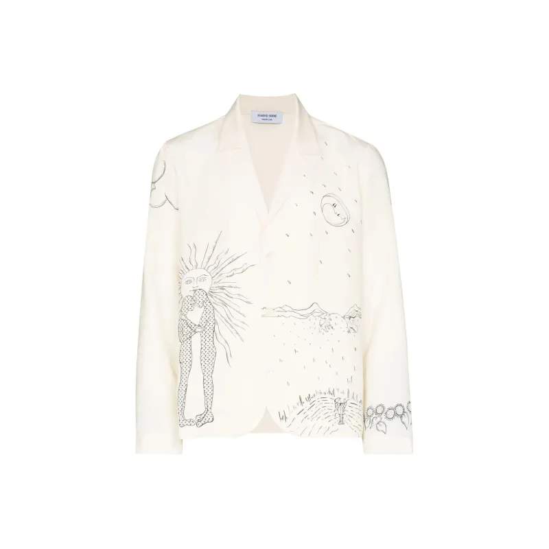 Marine Serre Business Suits Men Ecru-0