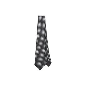 GIORGIO ARMANI Geometric Patterned Pointed Tip Tie