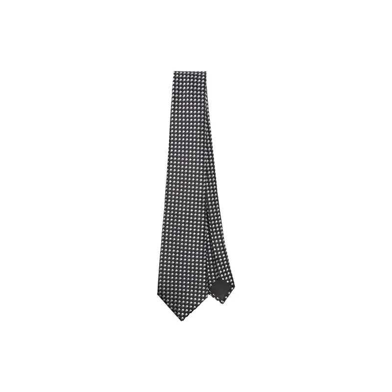 GIORGIO ARMANI Geometric Patterned Pointed Tip Tie-0
