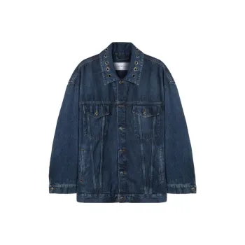 OFF WHITE Eyelet embellishment Denim Jacket