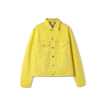Helmut Lang Denim Jackets Men Yellow