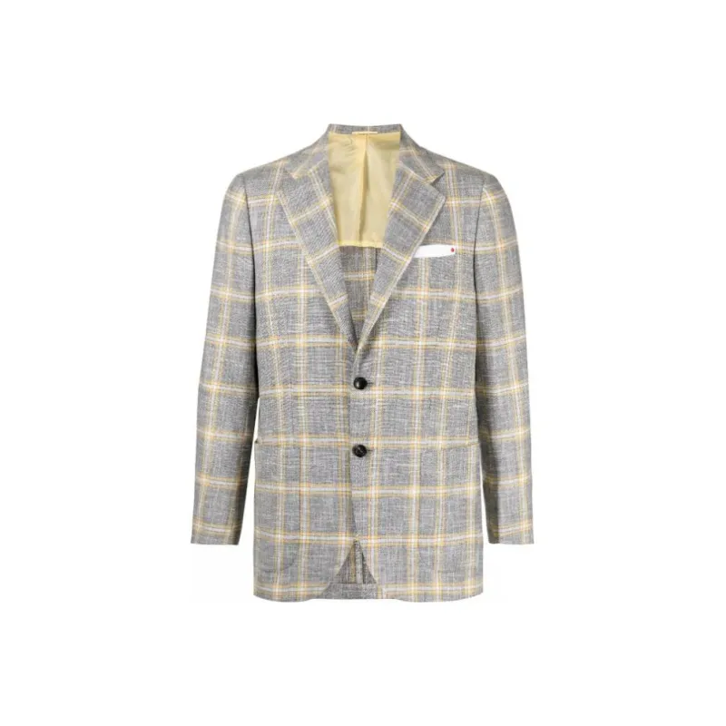 KITON Windowpane-print Sport Coat-0