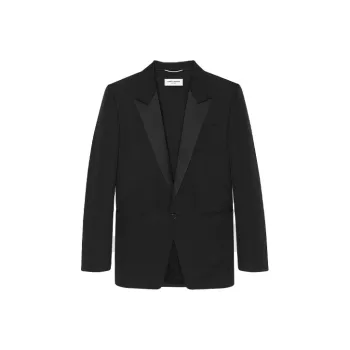 SAINT LAURENT Grain De Poudre Tuxedo Blazer