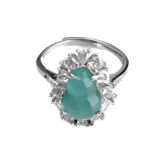 WENFUGE Glutinous Jade Jadeite Rings Unisex-2