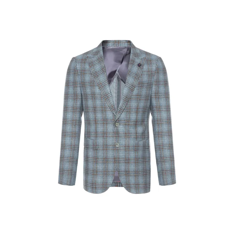 LIU·JO UOMO Business Suit Men's Blue Plaid-0