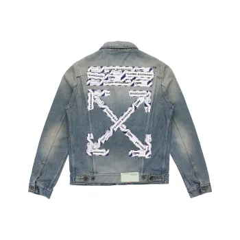 OFF WHITE Airport Tape Denim Jacket