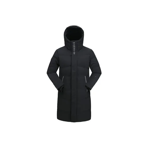 Discovery Expedition Solid Color Hooded Long Down Jacket Unisex