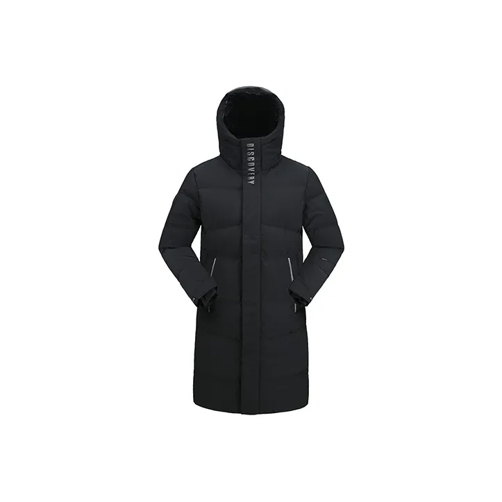 Discovery Expedition Solid Color Hooded Long Down Jacket Unisex-0