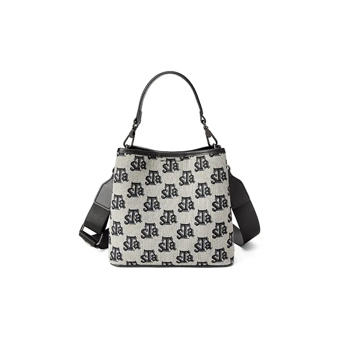 ST&SAT Fabric, Synthetic Leather Handbag, Crossbody Bag, Shoulder Bag Regular Women's Black-3