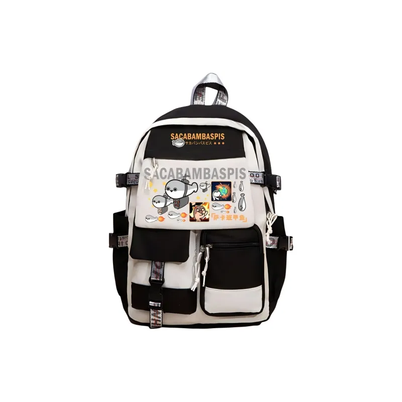 ALOENEY Canvas Backpack Unisex Black-0