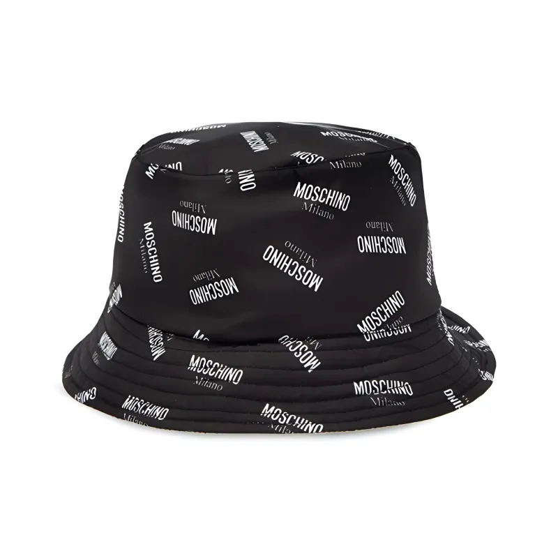 MOSCHINO Allover Logo Printed Bucket Hat-0