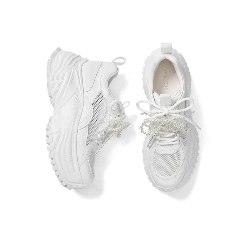 GG CC Chunky Sneakers Women's White-2