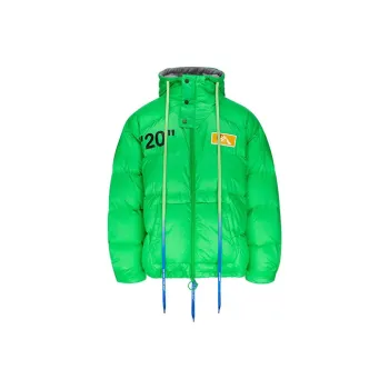 OFF WHITE Zipped Puffer 'Green'