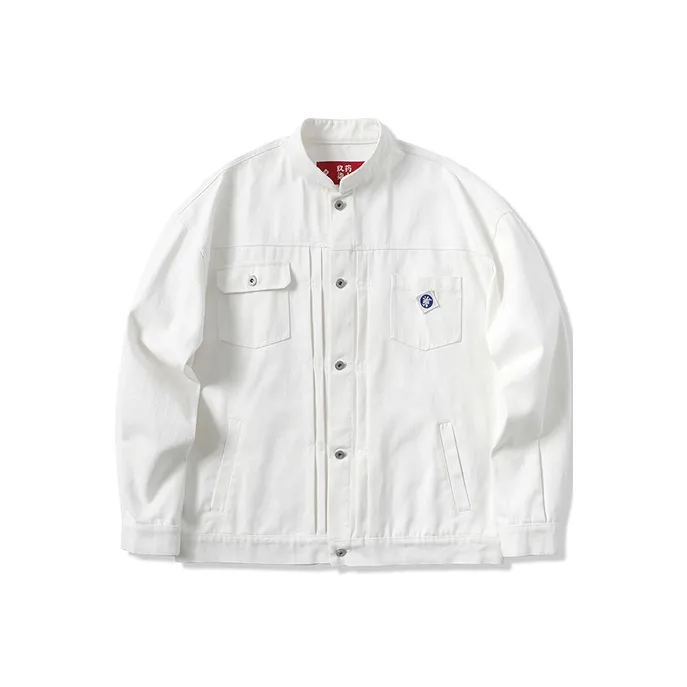 YAOJIUJIUQI Loose Fit Denim Jacket Unisex-0