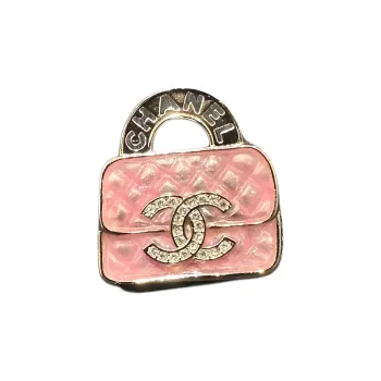 CHANEL Resin Brooches Women's Pink