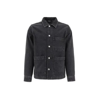 A.P.C Denim Jackets Men Black
