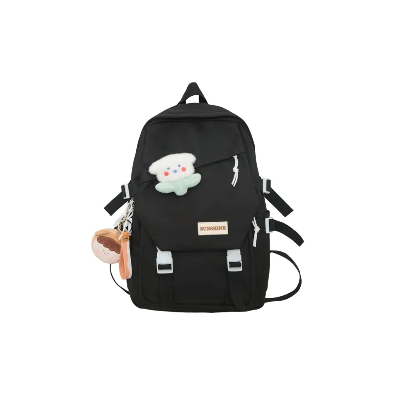 URBAN FOREST Nylon Backpack Unisex Green/Blue/Orange/Black/White-14