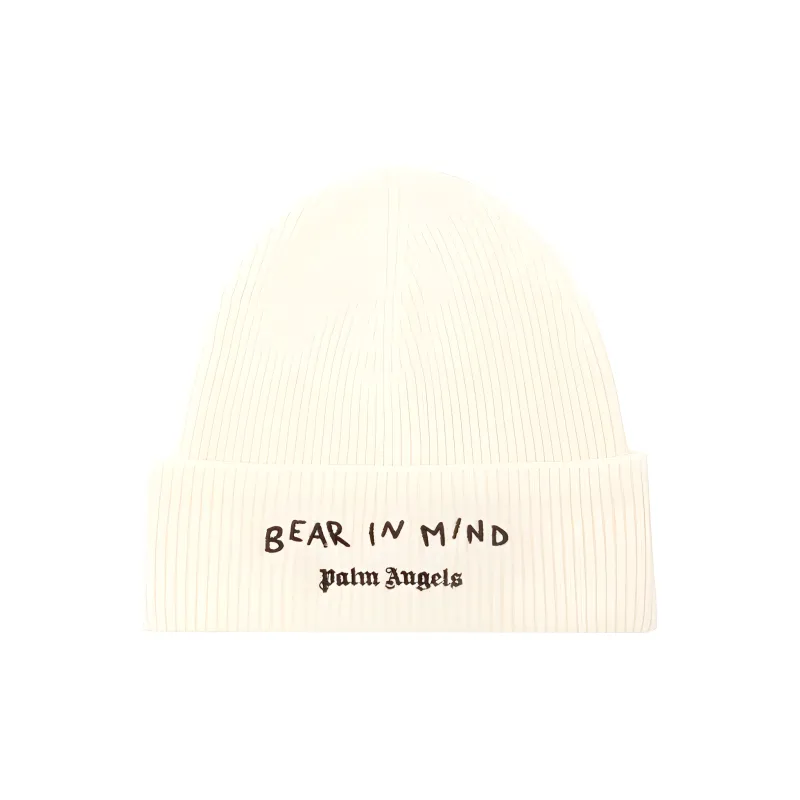 PALM ANGELS Bear Patch Knitted Beanie-0