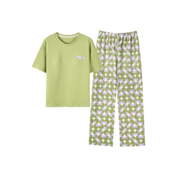 GOSO Pajama Set Women's Yellow Green