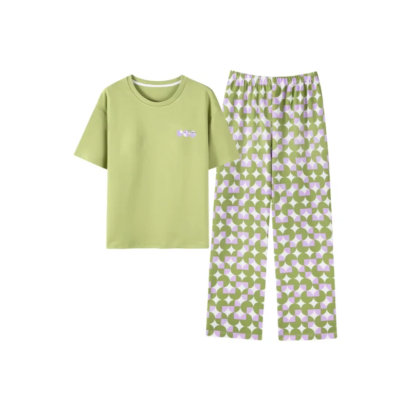 GOSO Pajama Set Women's Yellow Green-0