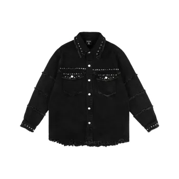 XINYINSU Denim Jacket Unisex Black