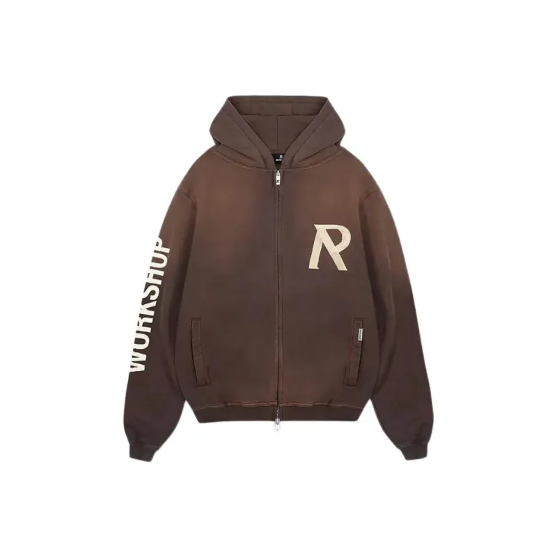 REPRESENT Logo tape Zip up Hoodie-0