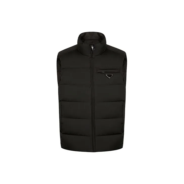 PRADA Triangle Logo Padded Gilet-0