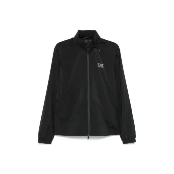 EMPORIO ARMANI Logo Printed Zipped Bomber Jacket
