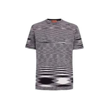 MISSONI Stripe Printed Short Sleeved Crewneck T Shirt